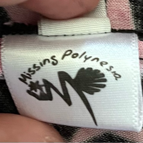 Missing Polynesia Girls Size Large Floral Tribal Print Dress - Picture 4 of 8